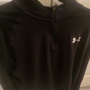 Under Armour Pullover 1/4th zip up. Jet Black. Large. Great Condition! $20